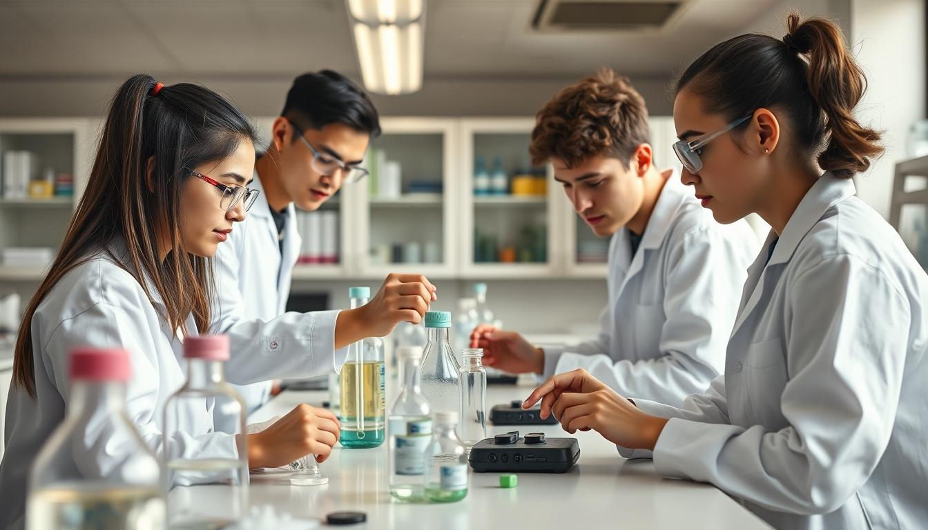 Students collaborating in study space
